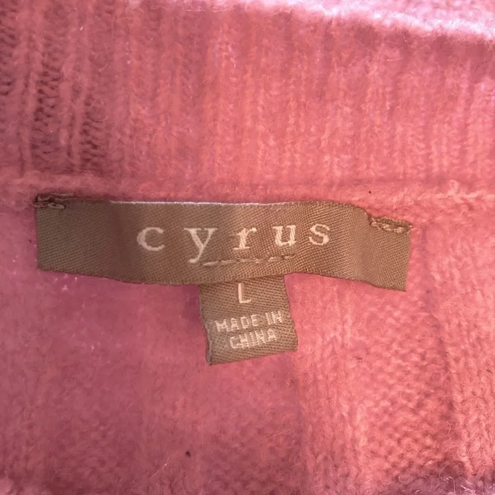 Pink Ribbed Crew Neck Sweater - Picture 5 of 8